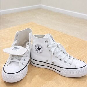Converse White Canvas Women's Sneakers - Size US 5